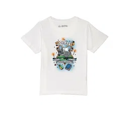 Harry Potter by Wear Your Mind Boys White & Blue Typography Pure Cotton T-shirt-picture-45