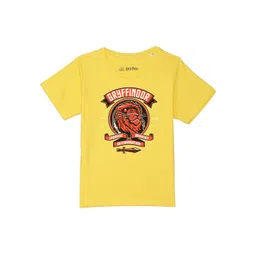 Harry Potter by Wear Your Mind Boys Yellow Harry Potter Printed Pure Cotton T-shirt-picture-25