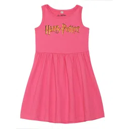 Harry Potter by Wear Your Mind Pink Fit and Flare Dress-picture-13