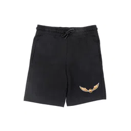 Harry Potter Boys Black Solid Regular Fit Cotton Shorts-picture-25