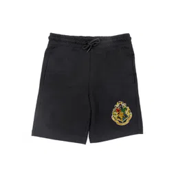 Harry Potter Boys Black Solid Regular Fit Regular Shorts With Printed Detailing-picture-26