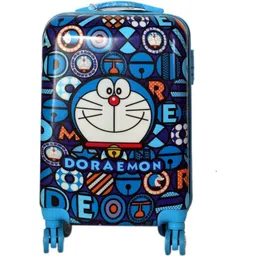 harsehaj products Small Cabin Suitcase (20 inch) 4 Wheels - Doremon Face Printed Pattern Non-Breakable & Extra Light Weight Kids Trolley Bag - Multicolor-picture-18