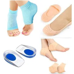 harsh narrow fab Silicon Heel Protectors,Cotton Socks,Anti Crack Full Length,Heel Support(4 Pair) Heel Support-picture-13