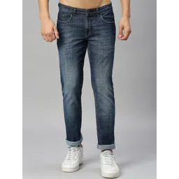 Harvard Blue Men Slim Fit Low-Rise Clean Look Heavy Fade Stretchable Jeans-picture-17
