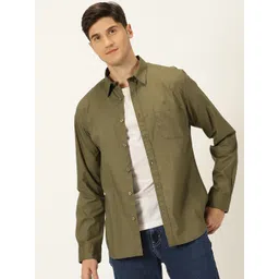 Harvard Classic Cotton Spread Collar Slim Fit Opaque Casual Shirt-picture-13