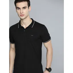 Harvard Men Black  Solid Polo Collar T-shirt-picture-13
