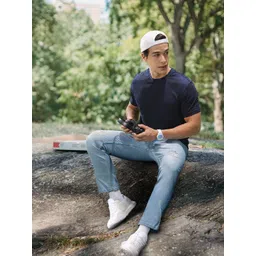 Harvard Men Blue Low Distress Light Fade Stretchable Jeans-picture-32