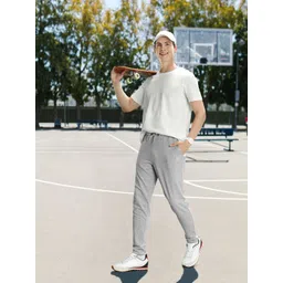 Harvard Men Grey Melange Solid Track Pants-picture-40