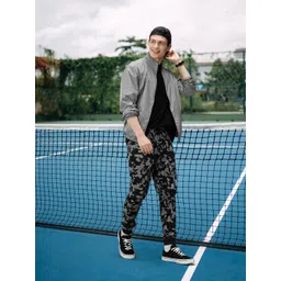 Harvard Men Grey Solid Mock-Collar Sporty Jacket-image-15