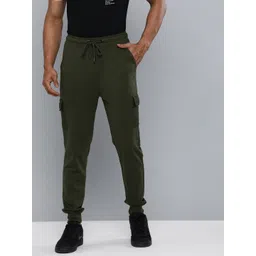 Harvard Men Olive Green Solid Joggers-image-28