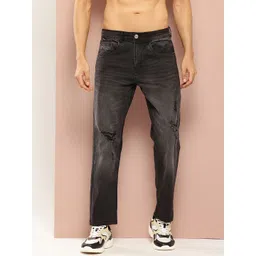 Harvard Men Relaxed Fit Washed Ripped Jeans-image-8