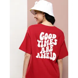 Harvard Pure Cotton Typography Printed Drop-Shoulder Sleeves T-shirt-picture-41