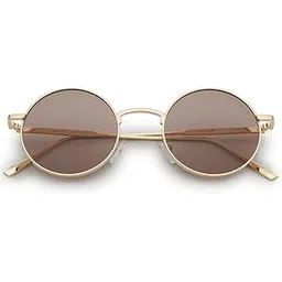 hashtag eyewear HASHTAG Sunglasses for Men & Women, Full Rim Round glasses Latest and Stylish Sunglasses, Polarized and 100% UV Protected, Medium, WB-B80-504-SIL-BRN-picture-28