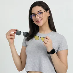 hashtag eyewear Polarized, UV Protection, Night Vision, Gradient Retro Square Sunglasses (Free Size)-picture-14