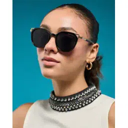 hashtag eyewear Women UV Protected Shild Sunglasses - G-15077-black-picture-12