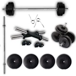 hashtag fitness 10 kg dumbles set with 3ft straight rod fitness equipment for men Home Gym Combo-picture-30