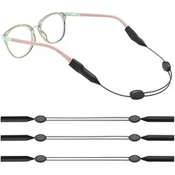 hasthip HASTHIP® 3pcs Adjustable Eyeglasses Straps, Anti-Slip No Tail Glasses Strap Retainer, Sports Sunglasses Strap, Silicone Eyewear String Holder Chain for Women Men (Adult Size)-picture-36