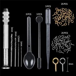 hasthip HASTHIP® � Resin Casting Mold Kit Resin Art Kit with Moulds Silicone Mold Making Jewelry Pendant Mould Craft DIY Set Mould for Art,Christmas Gifts(94 pcs) image 3