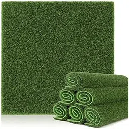 HASTHIP® 6 Pcs Artificial Grass Carpet - Christmas Grass Carpet Decor - Grass Decor Mat For Floor - Christmas Home Decor Fake Grass Rugs - Artificial Grass Christmas Decorations Items For Home (15 CM)-picture-26