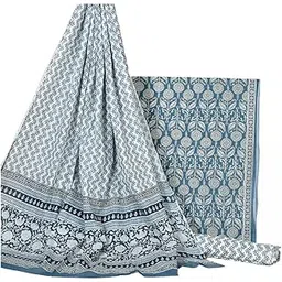 hastkala Women's Cotton Hand Block Printed Desgin Unstiched Dress Material With Cotton Dupatta Salwar Suit Set-picture-10