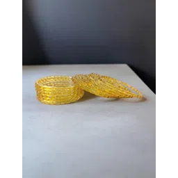 HASTKALA JEWELL Set Of 12 Studded With Diamond Cut Beaded Bangles image 2