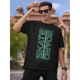 Hatke Trends Oversized Typography Printed Round Neck Cotton T-Shirt-picture-26