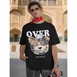 Hatke Trends Oversized Typography Printed Round Neck Cotton T-Shirt-picture-31