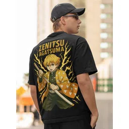 Hatke Trends Printed Cotton Round Neck Oversized T-shirt-picture-39