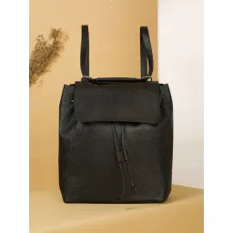 Hats Off Accessories Black Elegance Medium Leather Backpack-picture-40