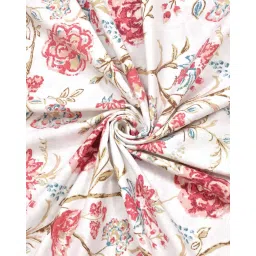 haus & kinder 186 TC Floral King Size Bedsheet with Pillow Covers image 5