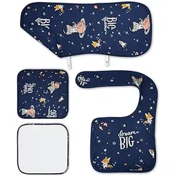 haus & kinder Baby Essentials Set – 1 Bib, 2 Washcloths, 1 Burp Cloth – 100% Cotton, Extra Soft, Absorbent & Reusable – Gentle on Baby’s Skin, Quick-Drying & Machine Washable – Newborn Baby (0-4M)-picture-15