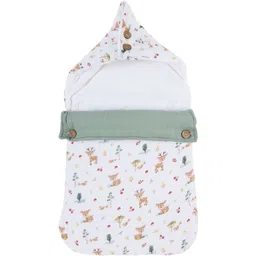 haus & kinder Baby muslin carrier nest cum sleeping bag, 0-12 Months - White Sleeping Bag-picture-10