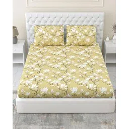 haus & kinder Cotton Printed Bedsheet with 2 Pillow Covers-picture-49