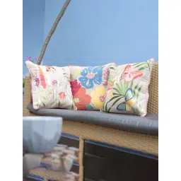 Haus & Kinder Embroidery Ivory Cotton Throw Cushion Cover-picture-15