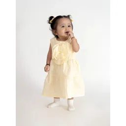 haus & kinder Girls Round Neck Applique Cotton A-Line Dress-picture-16