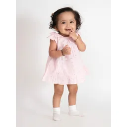 haus & kinder Kids Fit & Flare Dress Haus & Kinder Frock with Blommer- Pink, 9-12 Months-picture-50