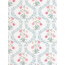 Haus & Kinder Pink Blossoms Pink Cotton 186 TC Double Bedsheet image 5