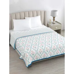 Haus & Kinder Printed Floral Multicolor Cotton Double Dohar-picture-35