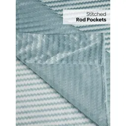 Haus & Kinder Signature Aqua Strand Sheer Jacquard Curtains , Rod Pocket, 95 GSM (Pack of 2) image 5