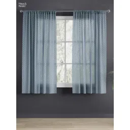 Haus & Kinder Signature Silver Mesh Sheer Jacquard Curtains , Rod Pocket, 105 GSM-picture-20