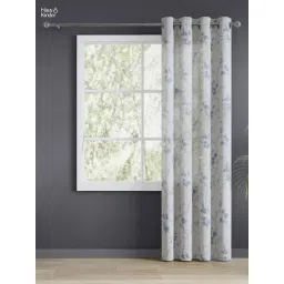 Haus & Kinder Signature Whispering Vines White Sheer Door Curtain, Eyelets7 Feet-picture-27