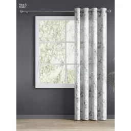 Haus & Kinder Signature Whispering Vines White Sheer Door Curtain, Eyelets7 Feet-picture-26