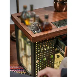 Haus of Bars Green & Brown Model M Mini Bar Cabinet-image-32