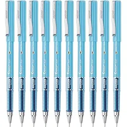 Hauser Sonic 0.55mm Gel Pen Box Pack | Attractive Foiled Body | Stylish Metal Clip | Refillable & Waterproof Gel Ink | German Technology For Smooth & Effortless Writing | Blue Ink, Set of 10 Gel Pens-picture-10