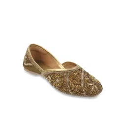 Haute Diva by Mochi Women's Antic Gold Ethnic Juttis-picture-44
