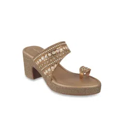 Haute Diva by Mochi Women's Antic Gold Toe Ring Sandals-picture-23