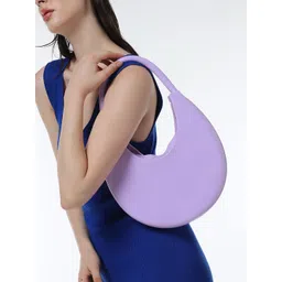 HAUTE SAUCE by Campus Sutra Leather Half Moon Hobo Bag with Tasselled-picture-20