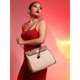 HAUTE SAUCE by Campus Sutra Women Colourblocked Shoulder Bag With Pouch-picture-11