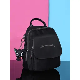 HAUTE SAUCE by Campus Sutra Women Water Resistant Zip Lock PU Small Backpack-picture-13