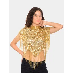 HAUTEMODA Women Embellished Waterfall Shrug-picture-37